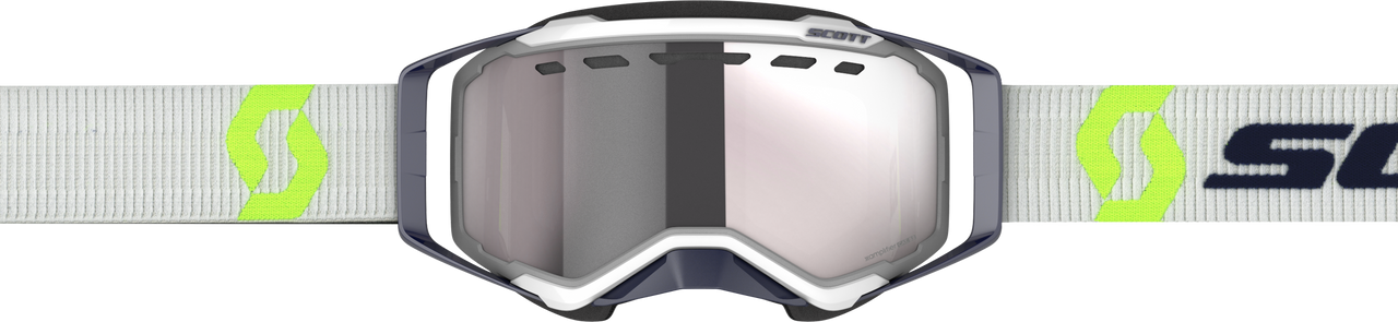 Scott Prospect Snow Cross Goggle with Silver Chrome Lens and Yellow/Gray Frame
