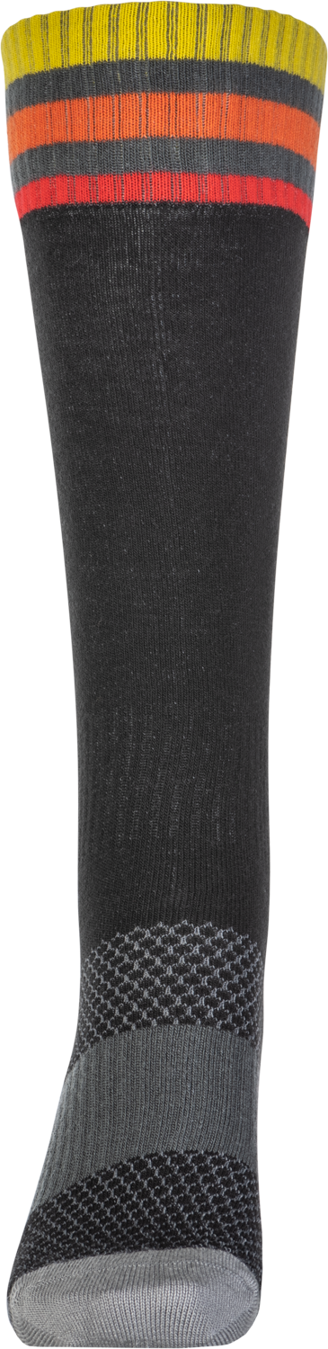 Fly Racing MX Socks Thin Black Small/Medium – Durable Comfort and Support
