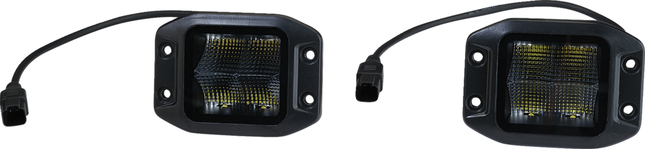 Moose Offroad MSE-LPKITF LED Flush Mount Light Pods with Wiring Harness and Mounting Kit