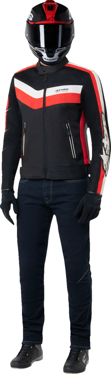 Alpinestars T-Dyno Air Jacket – Black and Bright Red, Medium (Part No. 3301725-1486-M)