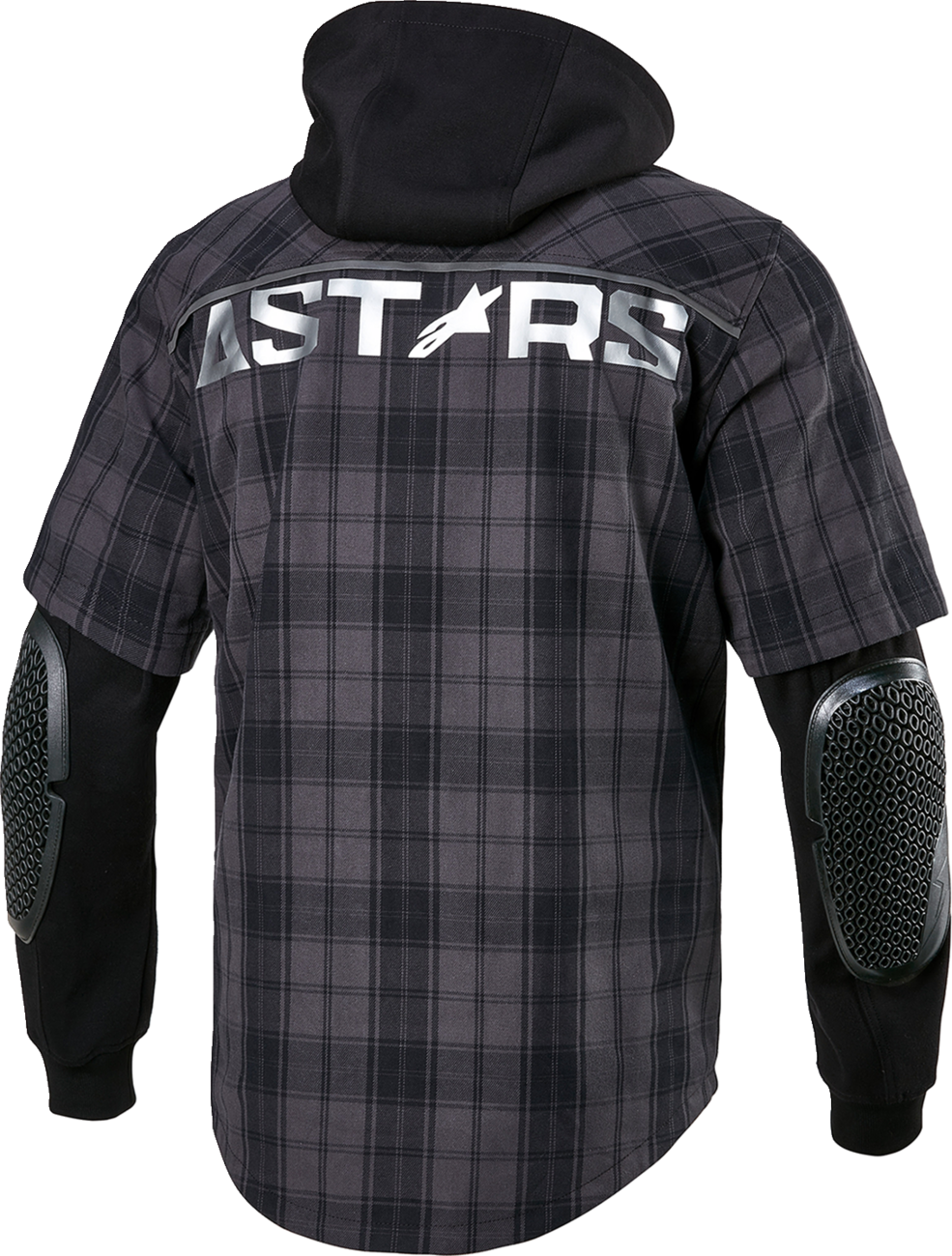Alpinestars MO.ST.EQ Tartan Jacket 2XL - Gray and Black Riding Jacket with Armor and Detachable Hood