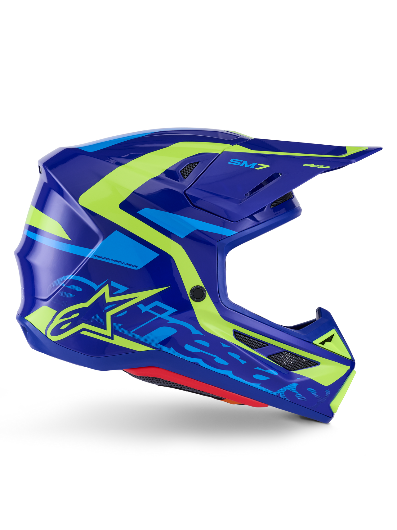 Alpinestars SM7 Deed Helmet Blue/Yellow Fluorescent Glossy