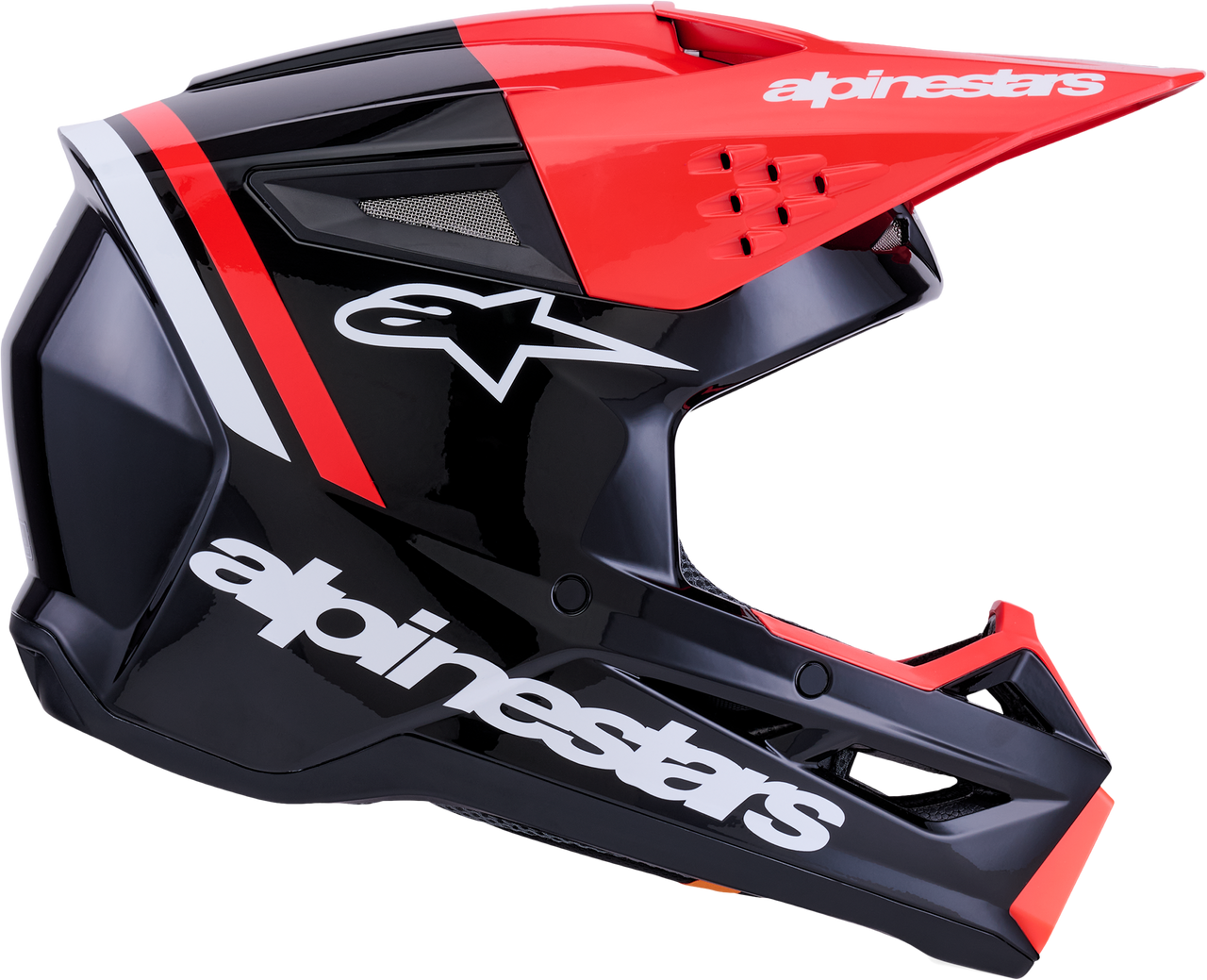 Alpinestars SM3 Radium Helmet Black/Red Fluo/White Glossy, Part Number 8300826-1553-XXL