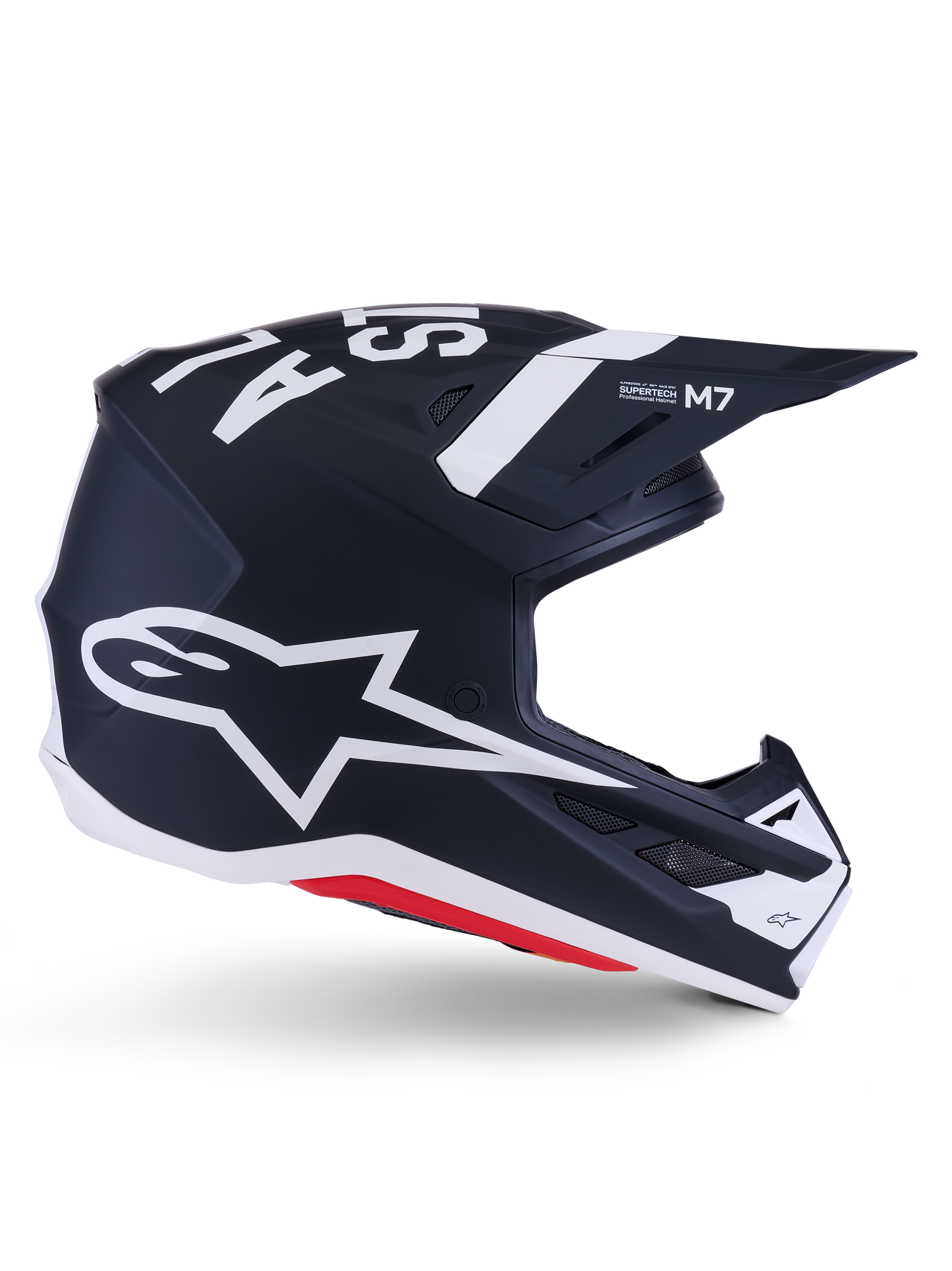 Alpinestars SM7 Dasher Helmet Black and White Matte - Part Number 8302226-1121-S