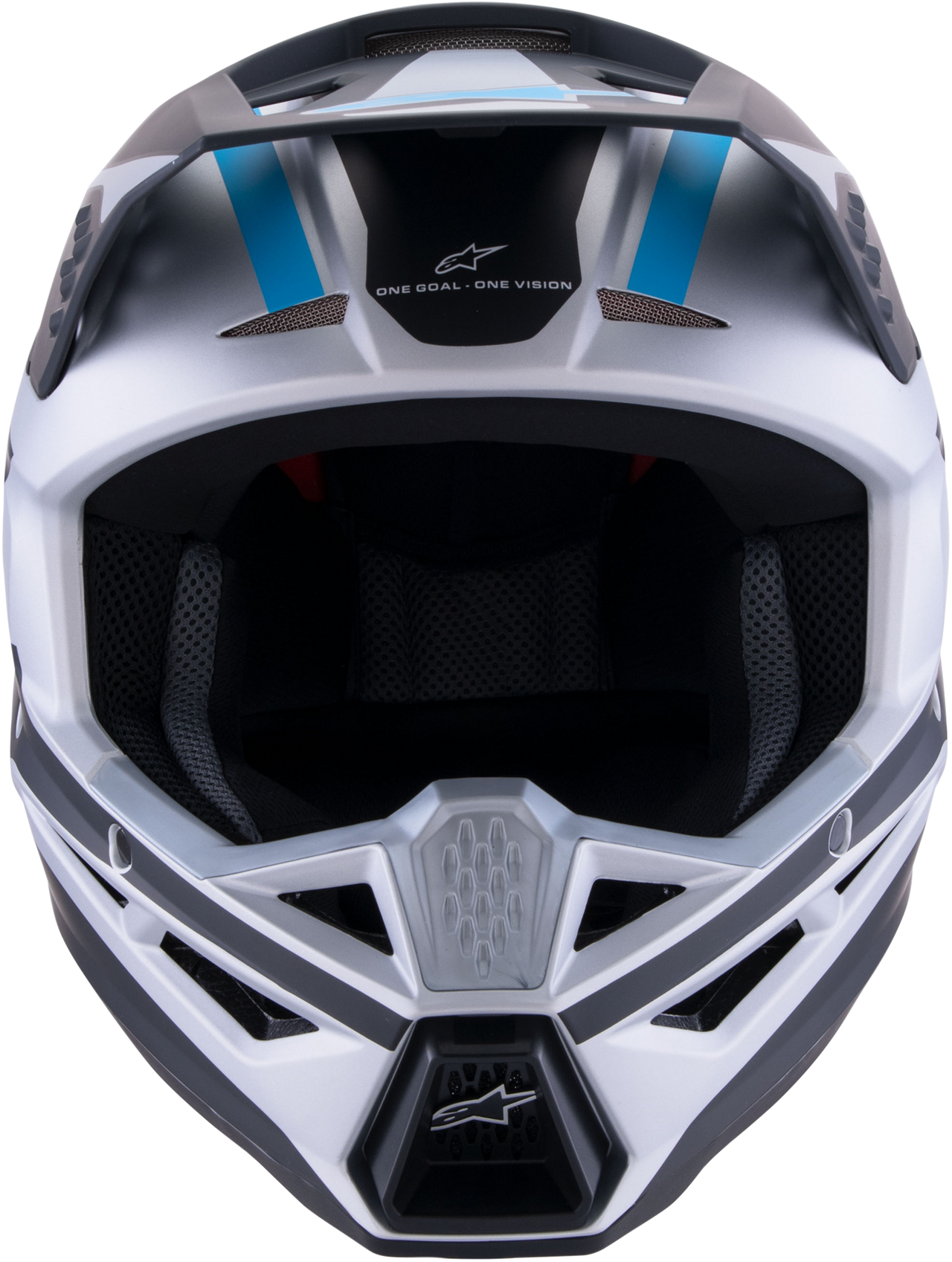Alpinestars SM3 Heat Helmet Silver/Blue/Black Matt - Size XXL