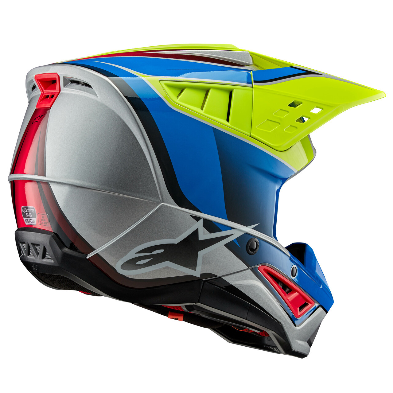Alpinestars SM5 Sail Helmet Yellow Fluorescent / Enamel Blue / Silver XS