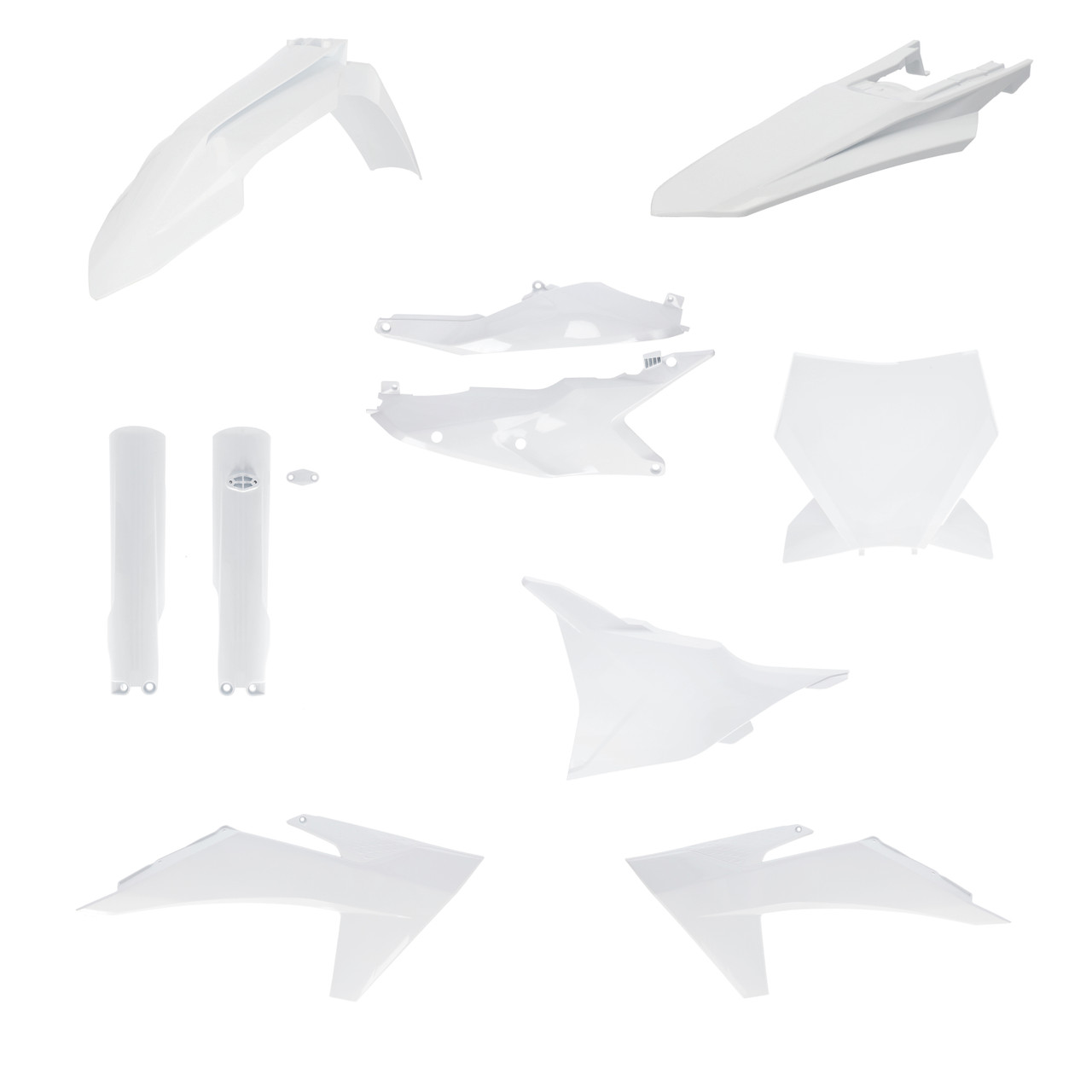 ACERBIS Full Plastic Kit for KTM - White (Part #2986510002)