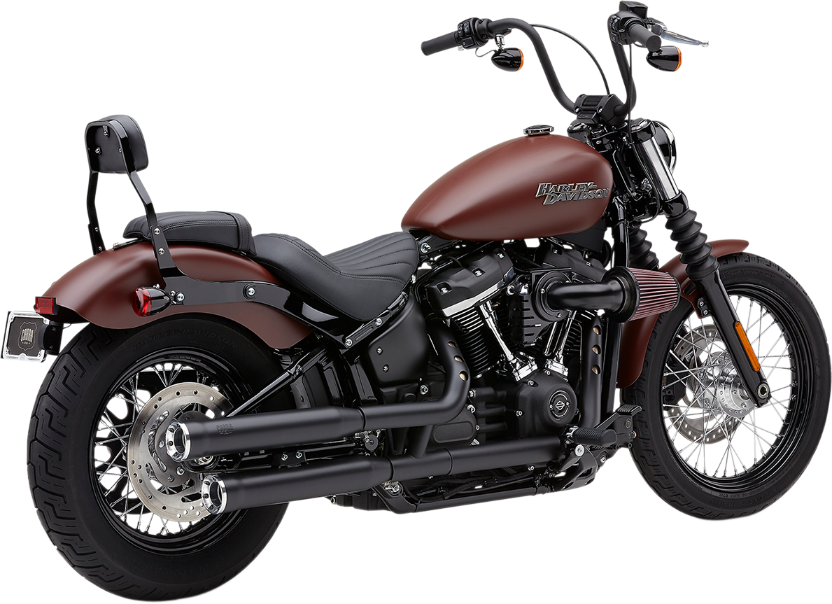 COBRA RPT Slip-On Mufflers 3-inch - Raven Black for Harley FLHC/S FLDE - Part 6058B