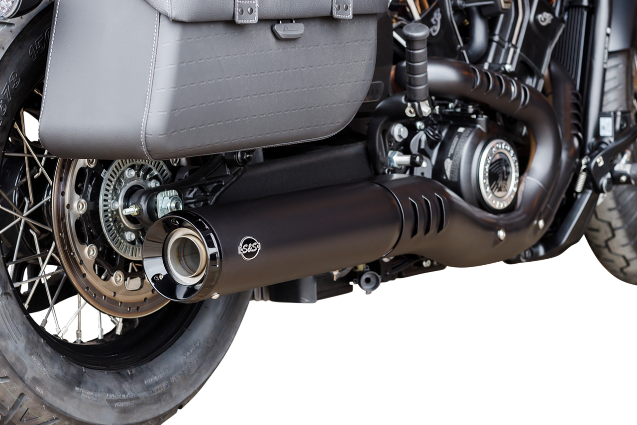 S&S CYCLE Grand National Slip-On Mufflers - Black - Part No. 550-1121