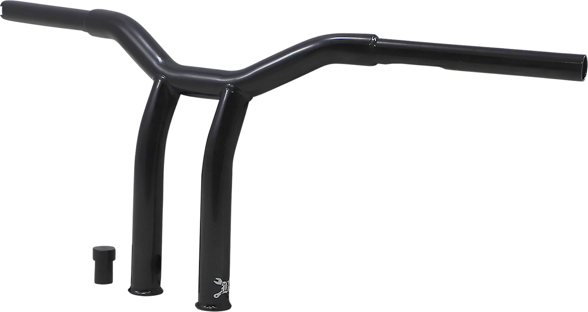 Burly Brand Dominator Handlebar - Raked, 10 Inches, Black (Part No. B12-6051B)