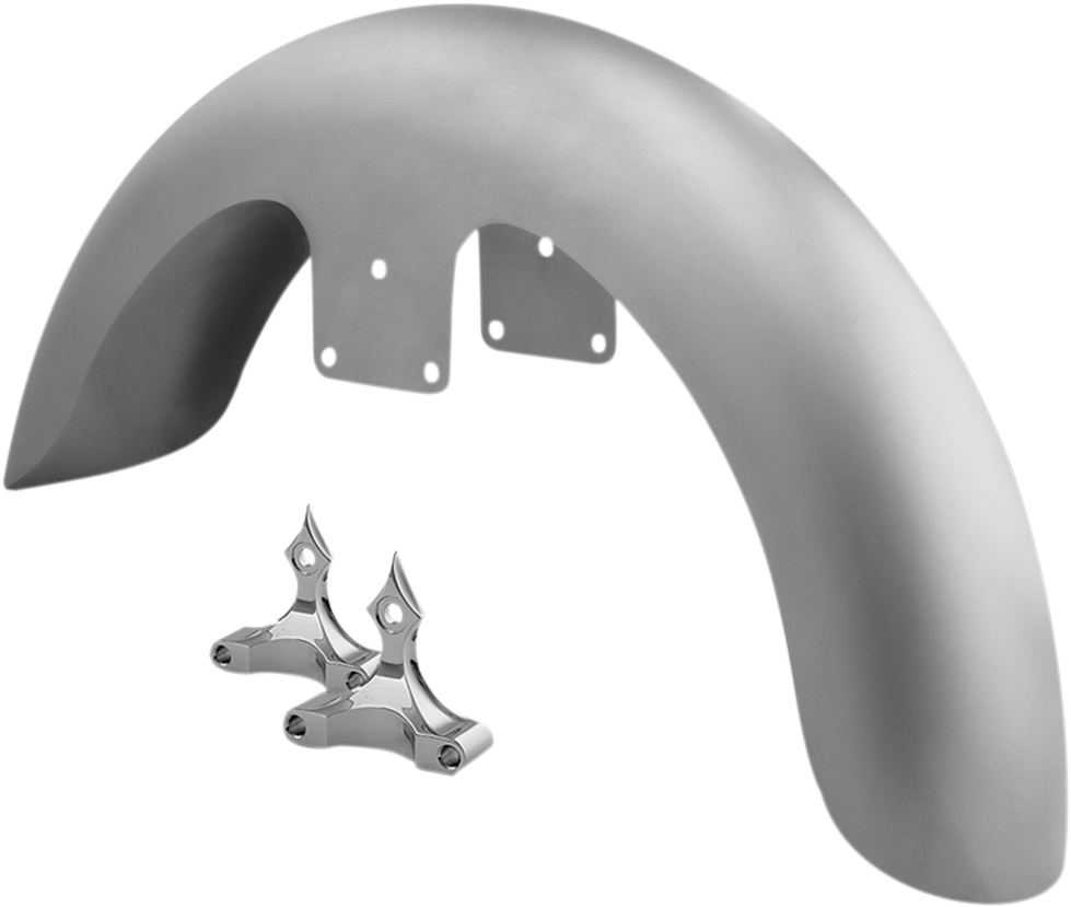 RC Components Front Fender Kit with Chrome Adapters for 26-Inch Wheels - 6-Inch Wide, Part #FNDRKT14-26