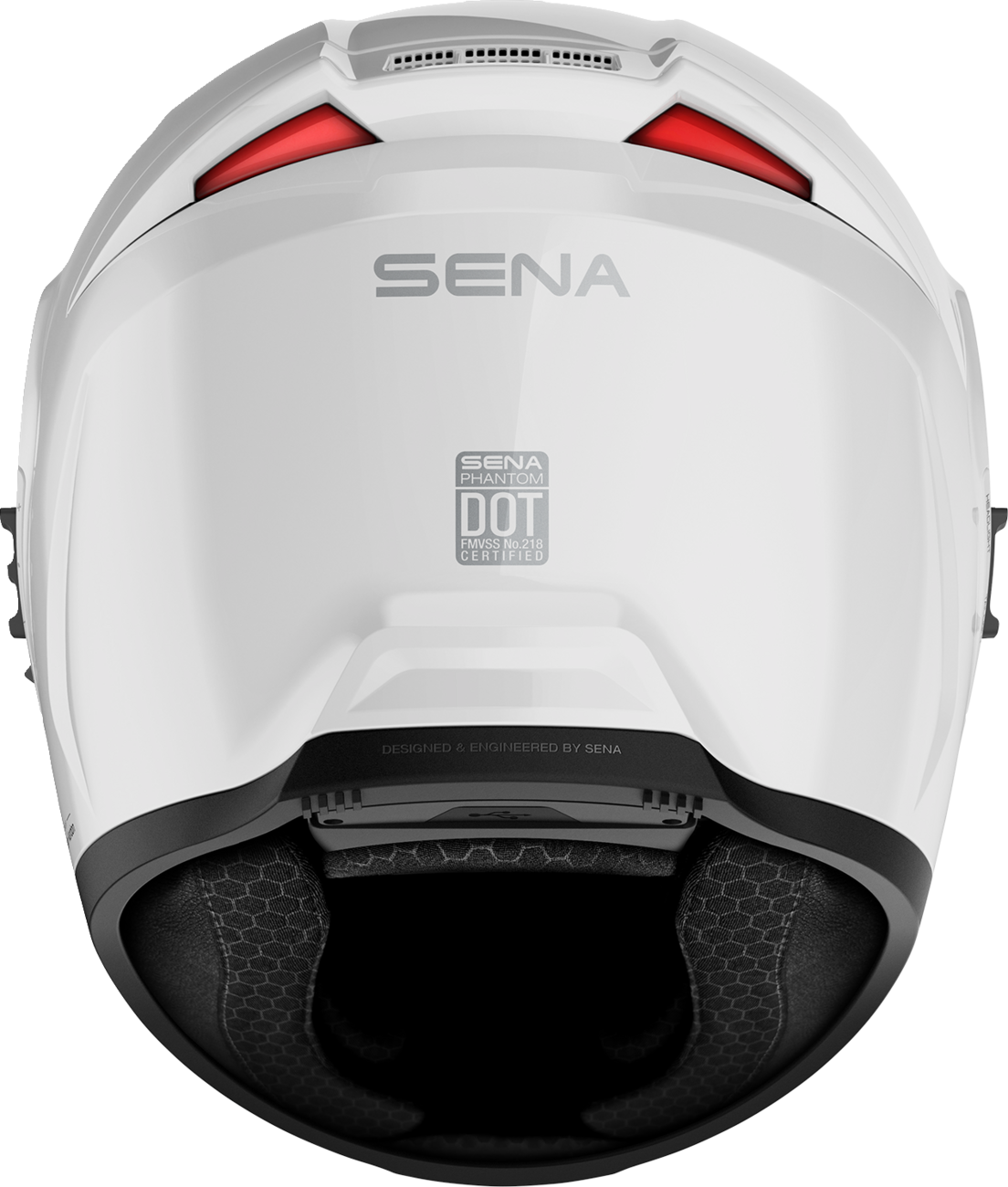 SENA Phantom ANC Helmet - Gloss White Medium (Part Number: PHANTOMANC-GW00M3)