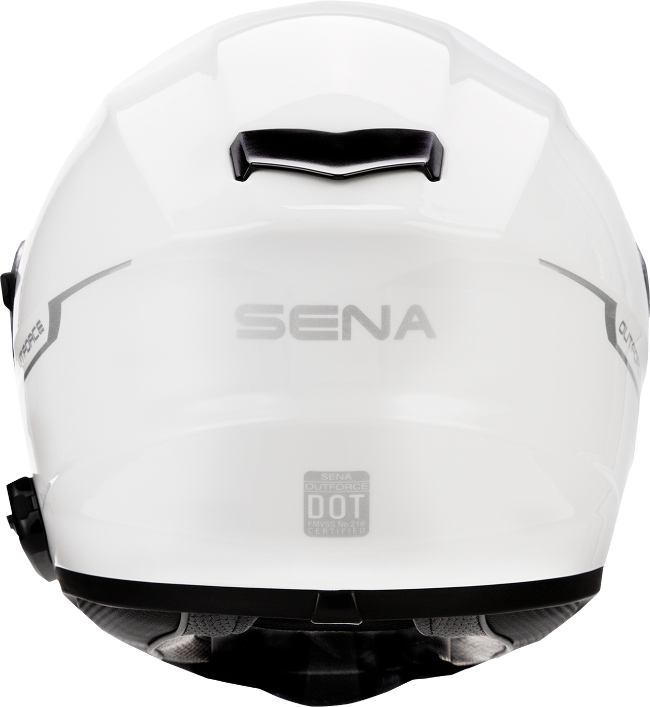 SENA OutForce Helmet Large Glossy White OUTFORCE-GW00L - Full Face Motorcycle Helmet with Bluetooth 5.0 and Advanced Ventilation System