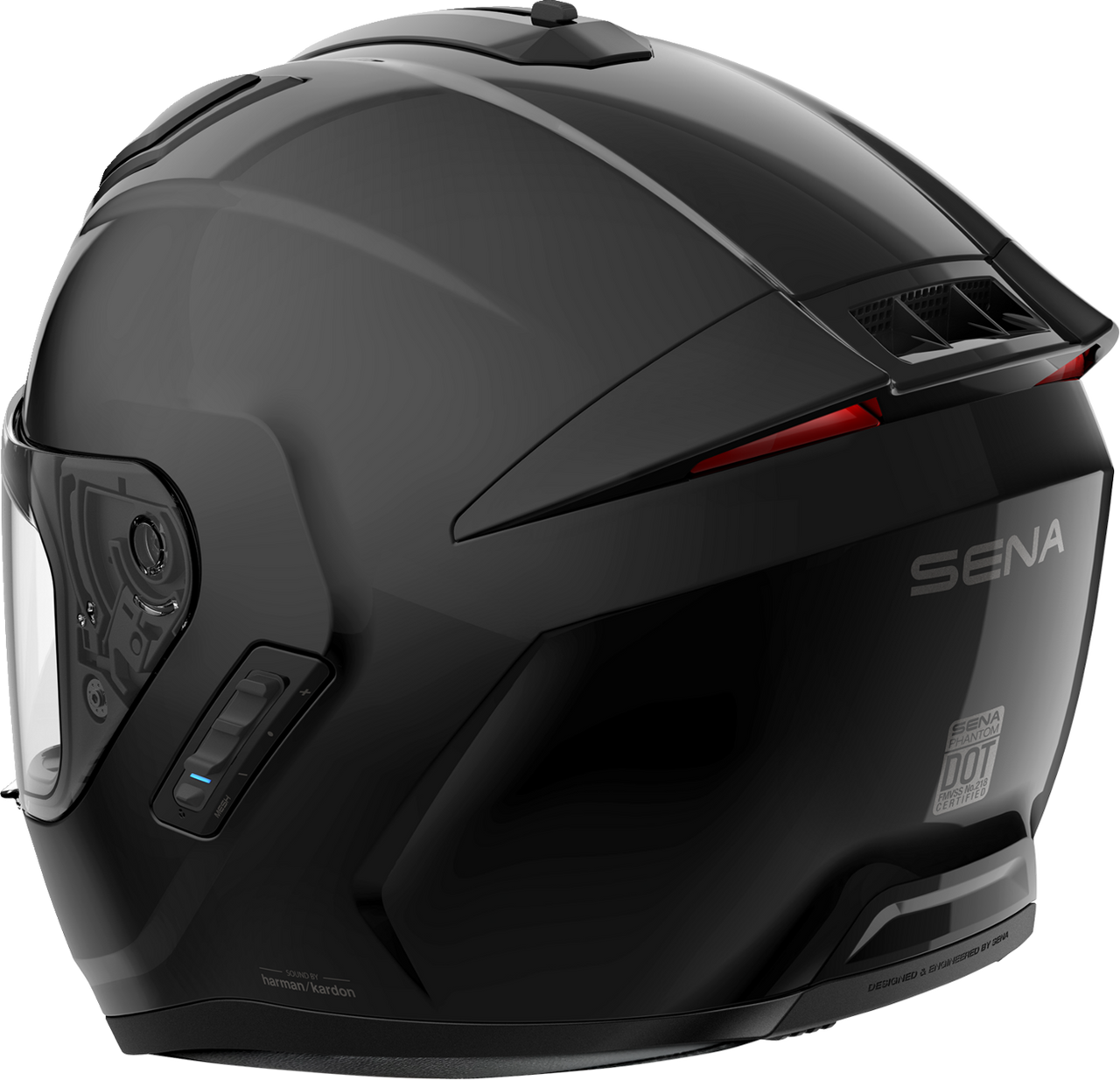 SENA Phantom Helmet - Gloss Black Large (Part Number: PHANTOM-GB00L3)