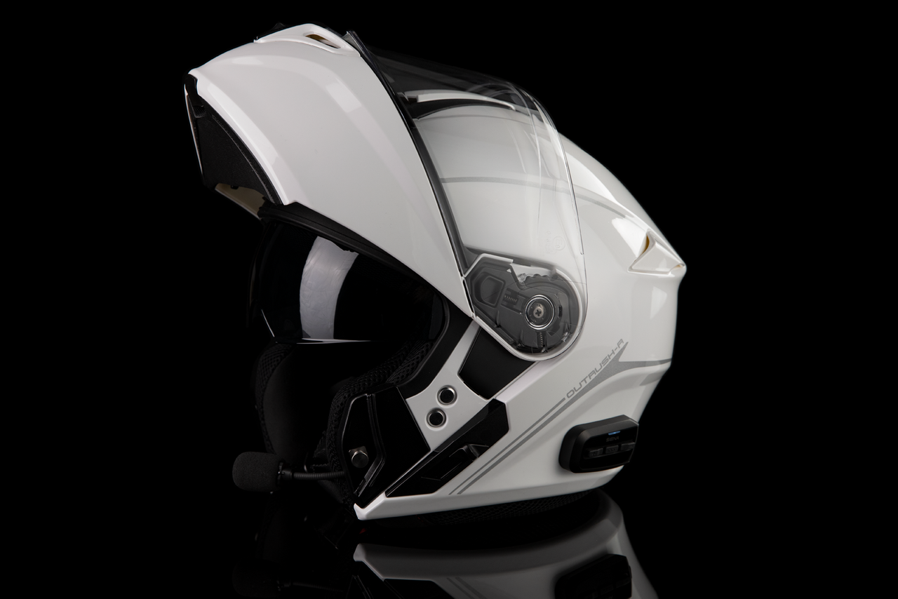 SENA Outrush R Helmet - White - Medium (Part Number: OUTRUSHR-GW00M3)