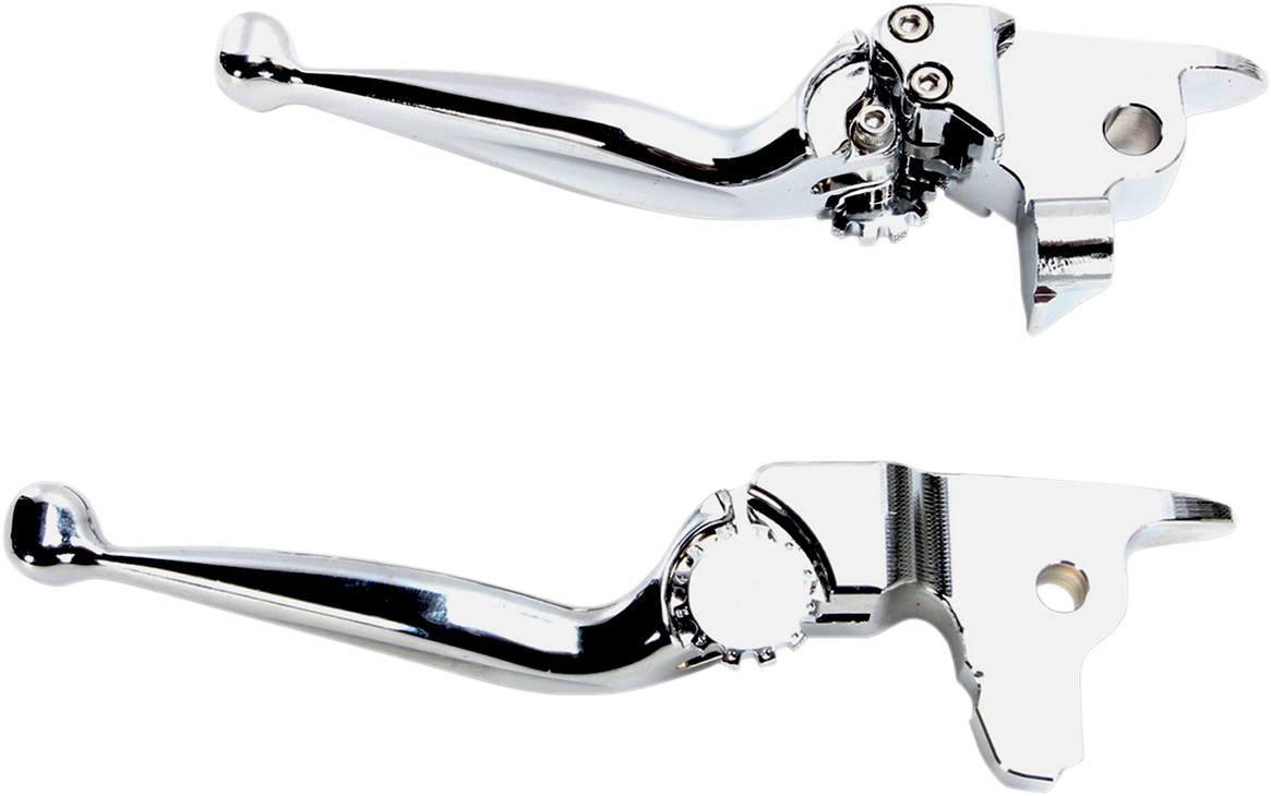 PSR Journey Adjustable Lever Set for Harley Models - Chrome (Part Number 12-00611-20)