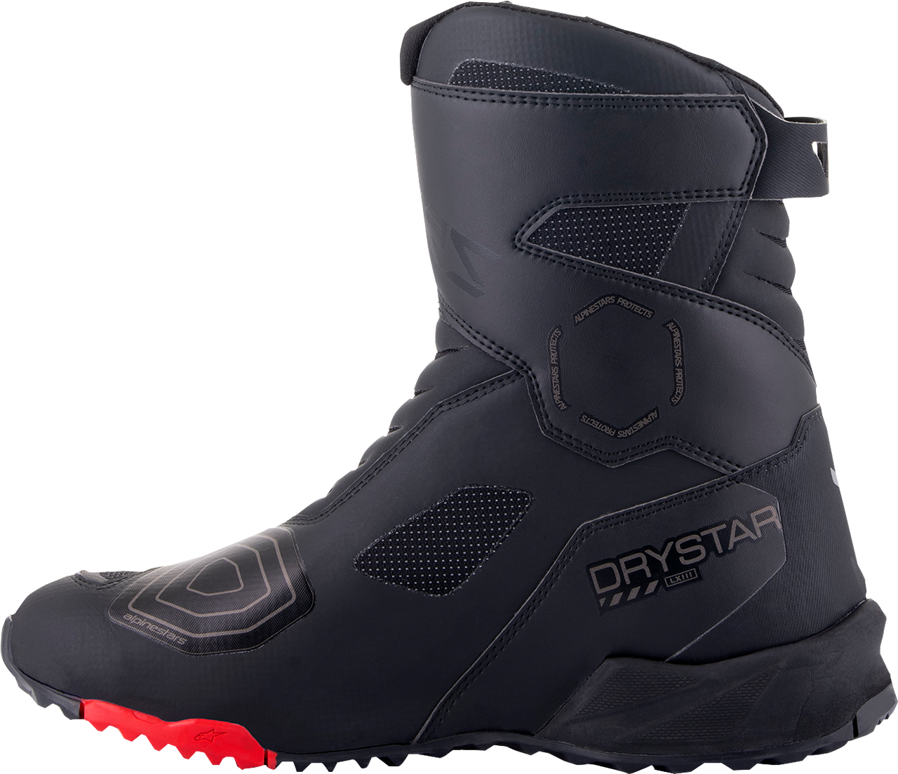 Alpinestars RT-7 Drystar® Motorcycle Boots - Black/Red US 12 / EU 47 - Model 2443023-13-47