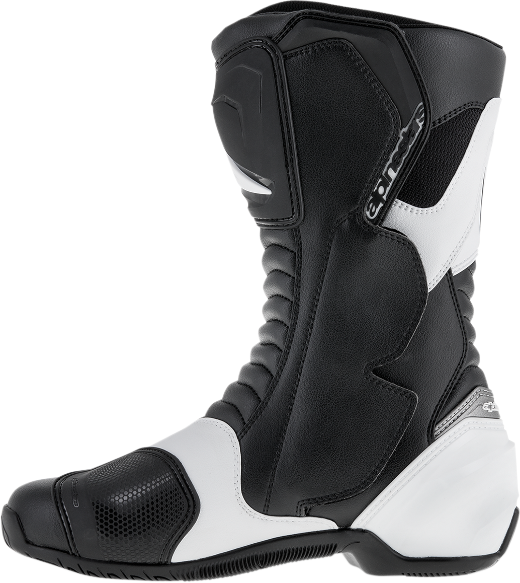 Alpinestars SMX-S Motorcycle Boots - Black/White US 9.5 / EU 44 (Part Number 2223517-12-44)