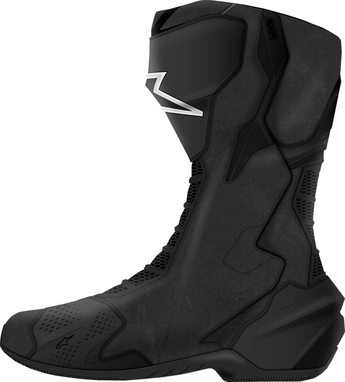 Alpinestars SMX-6 V3 Black Motorcycle Racing Boots - US 12.5 / EU 48, Part Number 2223025-10-48