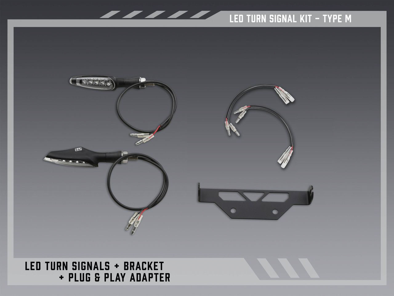 Yoshimura V2 Fender Eliminator Kit for Standard LED Turn Signal - Part Number 075BG-STD-M-K