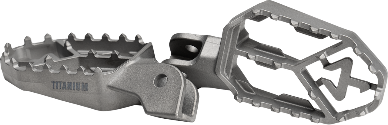 AKRAPOVIC Adventure Foot Pegs for BMW F-BM13T1 - Lightweight Titanium Construction with Y-Shaped Reinforcement