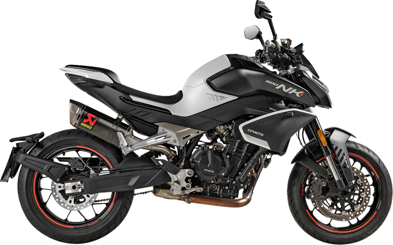AKRAPOVIC Slip-On Line Muffler for CF Moto 800NK – Carbon Fiber, Part S-CF8SO1-HAPLC