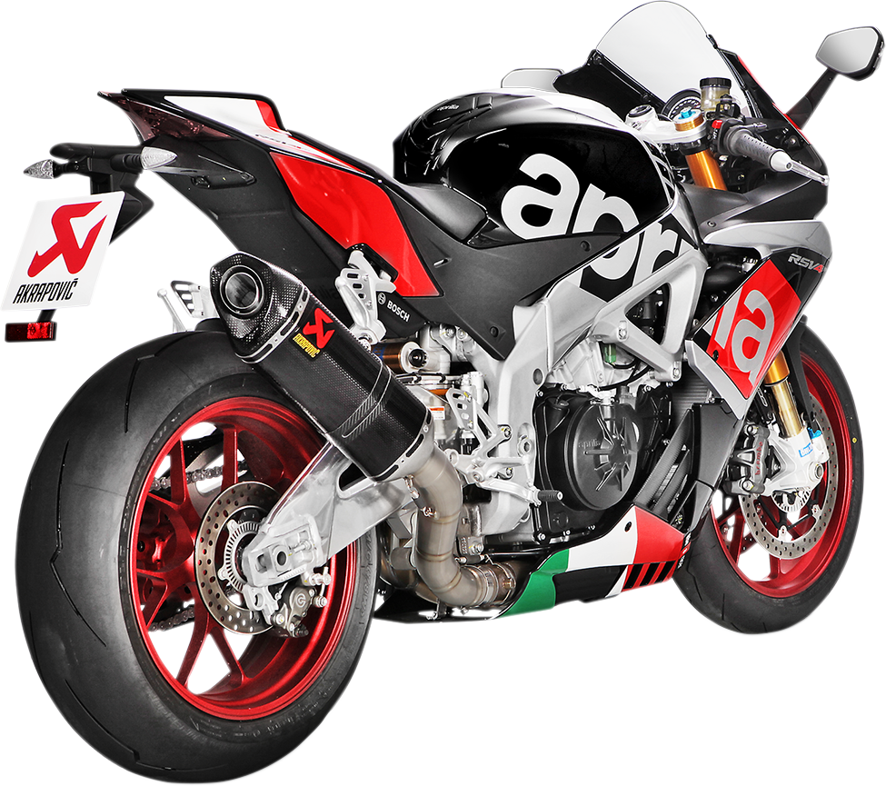 AKRAPOVIC Carbon Fiber Slip-On Muffler for Aprilia S-A10SO8-RC