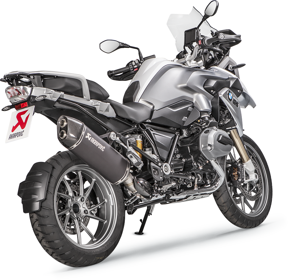 AKRAPOVIC Slip-On Line Muffler for BMW R1200GS/Adventure - Black Titanium - Part S-B12SO16-HAABL