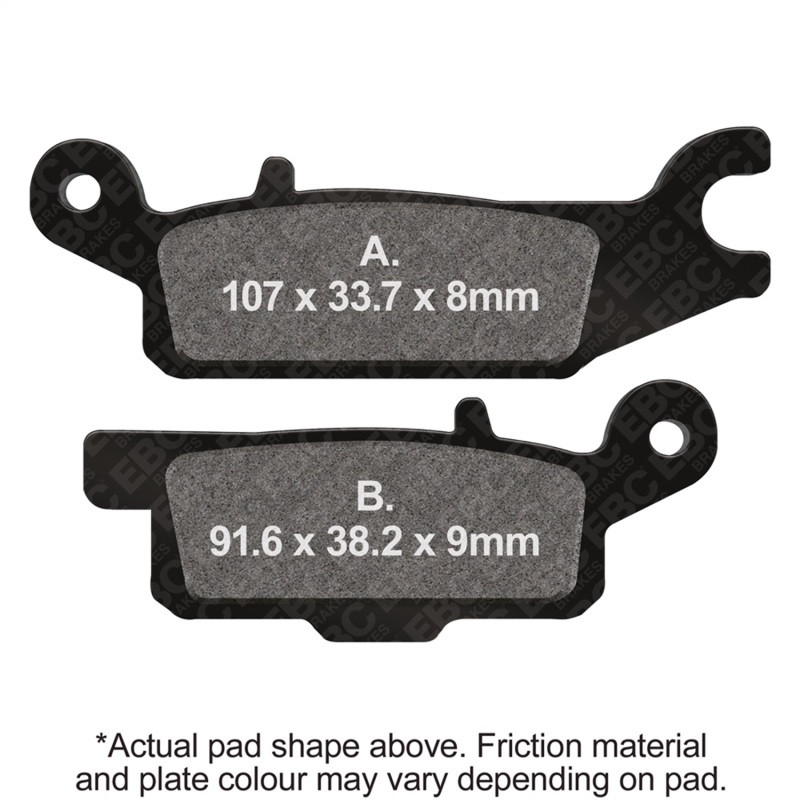 EBC 09-14 Yamaha YFM 550 Grizzly FI 4WD Auto Rear Left FA-SFA-TT-X Brake Pads
