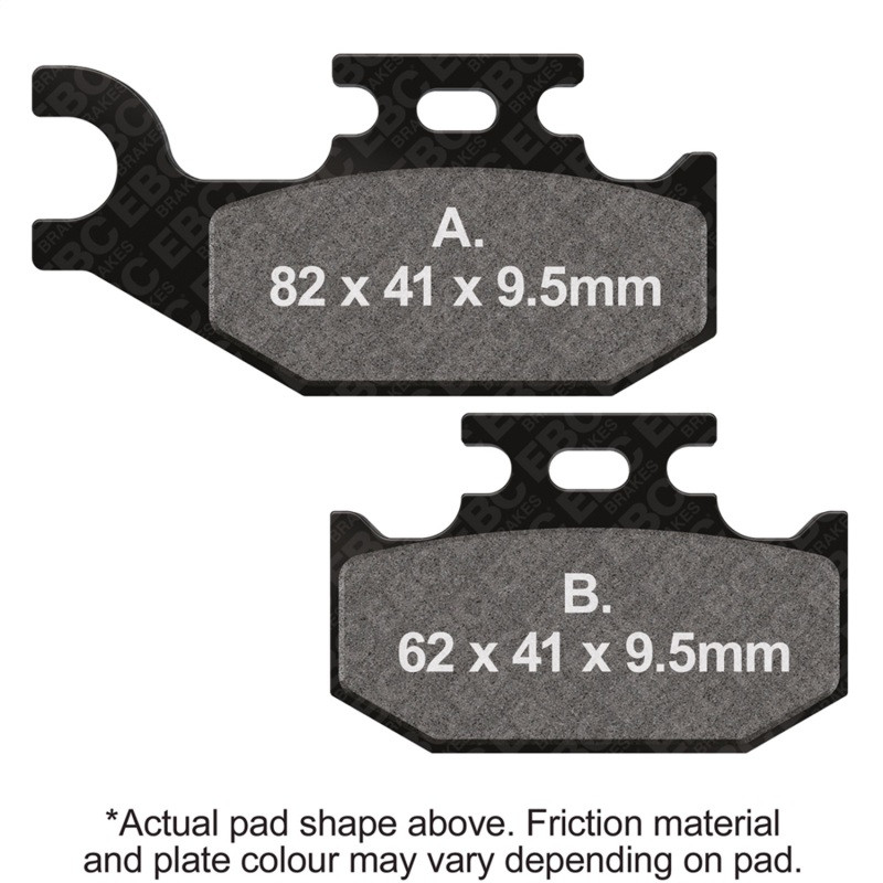 EBC 04-09 Yamaha YXR 450 F Rhino 4WD Side-by-Side Rear Left FA-SFA-TT-X Brake Pads