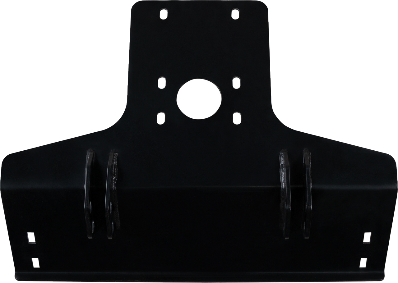 Open Trail 459-5620 UTV front lower snow plow mount bracket black powder coated grade 50 steel plate with tapered pin tabs for Polaris General 1000 and RZR S 900