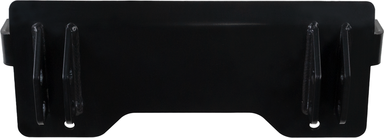 Open Trail 459-5495 UTV front lower snow plow mount bracket black powder coated grade 50 steel plate with tapered pin tabs for Honda Pioneer 700