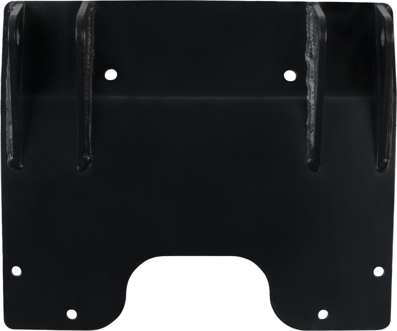 Open Trail 459-5250 UTV front lower snow plow mount bracket black powder coated grade 50 steel plate with tapered pin tabs for Polaris Ranger XP 900 and XP 1000