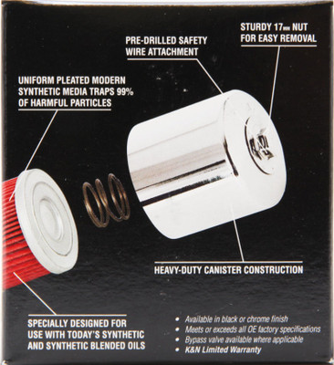K&N Engineering KN-138 Premium Oil Filter for Powersports Vehicles