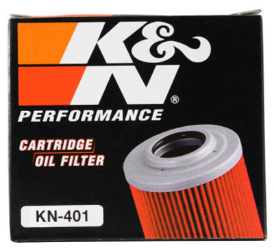 K&N Engineering KN-401 Powersports Cartridge Oil Filter for Honda, Kawasaki, Yamaha, and Triumph Engines