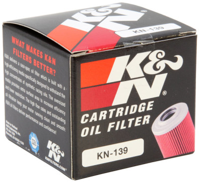 K&N Engineering Part KN-139 Powersports Cartridge Oil Filter for Suzuki, Kawasaki, Arctic Vehicles
