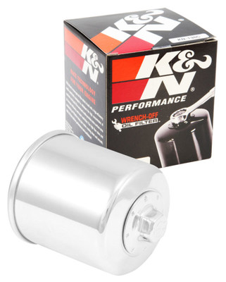 K&N Engineering KN-138C Chrome Canister Oil Filter for Powersports Engines