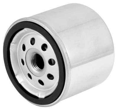 K&N Engineering KN-172C Powersports Chrome Canister Oil Filter for Harley Davidson 1982-1985 Models