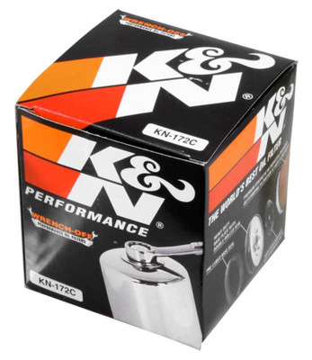 K&N Engineering KN-172C Powersports Chrome Canister Oil Filter for Harley Davidson 1982-1985 Models