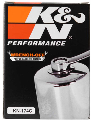 K&N Engineering Part KN-174C Chrome Canister Oil Filter for Harley-Davidson V-Rod and More