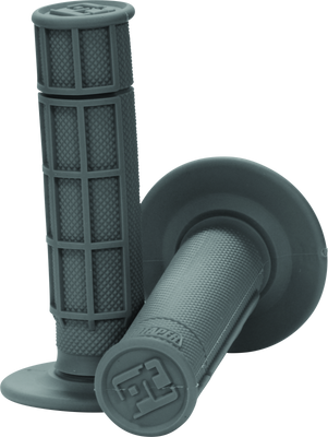 ProTaper Race Cut 1/2 Waffle Grips - Grey for Motocross and Supercross
