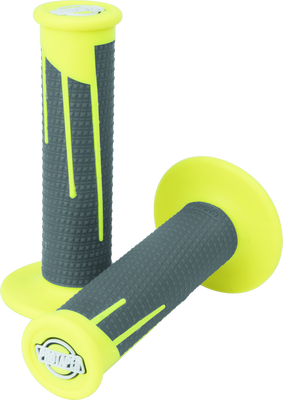 ProTaper Full Diamond Clamp-On Grips for Honda CRF250X and CRF450X - Neon Yellow/Dark Gray