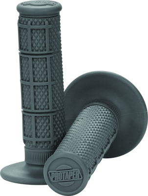 ProTaper 1/3 Waffle Grips - Grey for Powersports Throttle Control