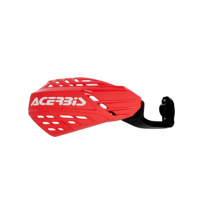 Acerbis Linear Vented Handguard - Red and White for Powersports Vehicles
