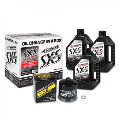Maxima SXS Polaris RZR/Ranger Quick Change Kit with Full Synthetic 10W-50 Engine Oil and Premium Filter