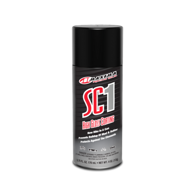 Maxima SC1 Clear Coat Aerosol - 4oz | Powerful High Gloss Coating for Powersports Surfaces