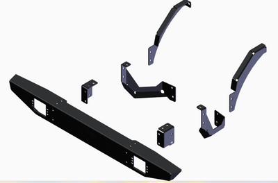 KFI Polaris Xpedition ADV/ 5/ XP Rear Bumper - Powder-Coated Black with Cut-Outs for 3-inch LED Lights