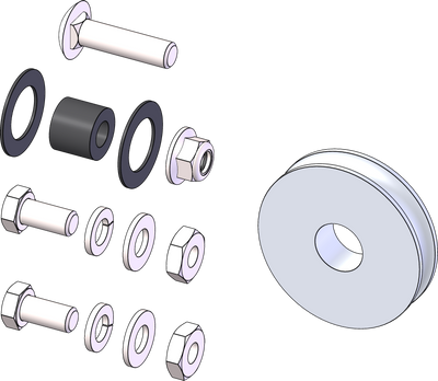 KFI Manual Lift Pulley P800280-R for Powersports Equipment