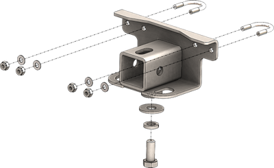 KFI 16+ Yamaha Kodiak 700 4x4 and Grizzly 550/700 2-Inch Receiver Hitch Rear