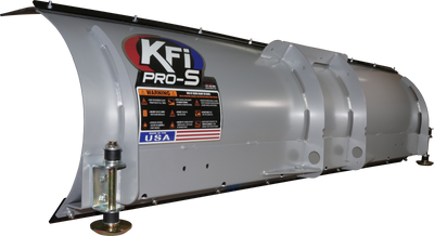 KFI Products 105072 Pro-S series 72 inch heavy duty steel straight snow plow blade in silver powder coat with rubber snow flap